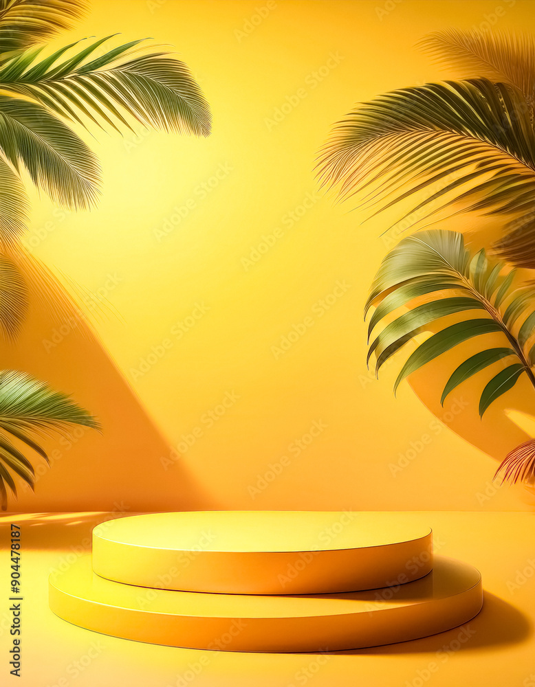 Fototapeta premium Yellow Tropical Podium