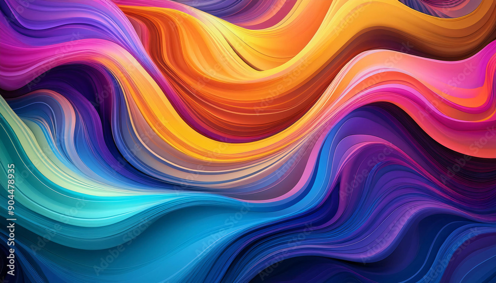 Obraz premium abstract colorful background with waves