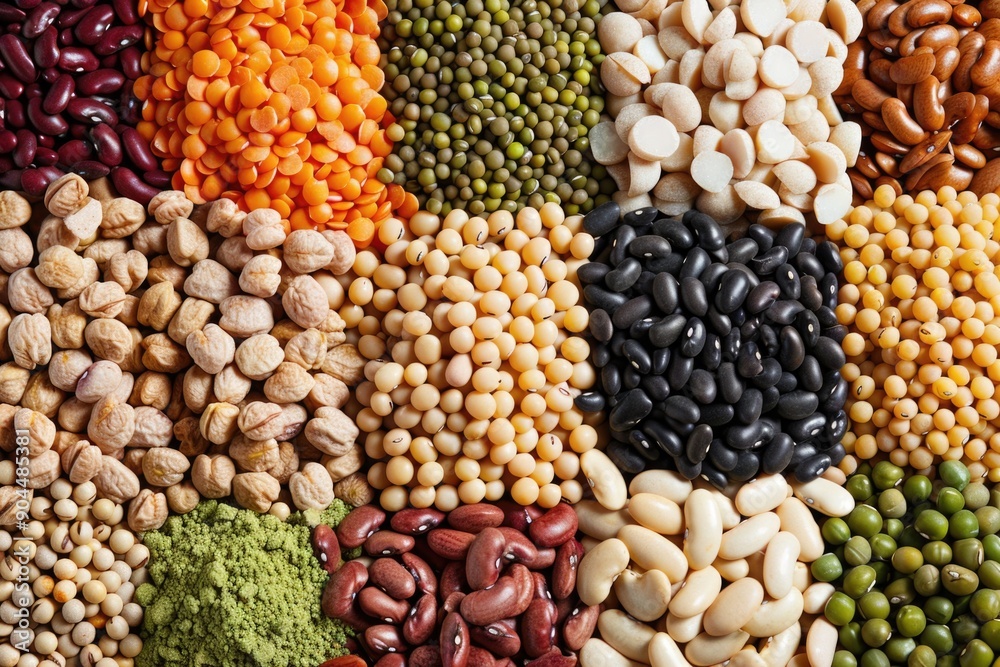 Dried Beans. Assorted Varieties of Dry Beans and Peas for Vegetarian Cooking Dried Beans. Assorted Varieties of Dry Beans and Peas for Vegetarian Cooking