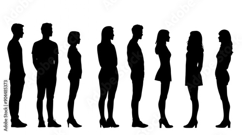 Line of Silhouettes