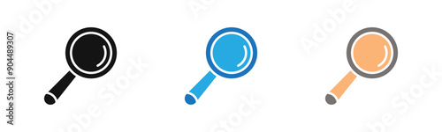 Search icon outline collection or set  in black and white