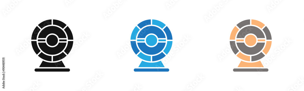 Hamster wheel icon outline collection or set in black and white Hamster wheel icon outline collection or set in black and white