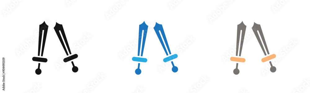 Xifos icon outline collection or set in black and white Xifos icon outline collection or set in black and white