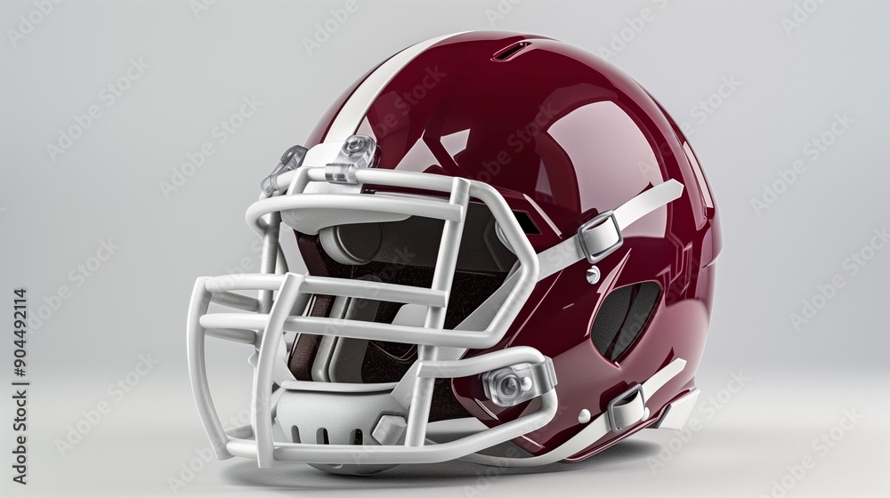 Fototapeta premium American college high school junior football on white.