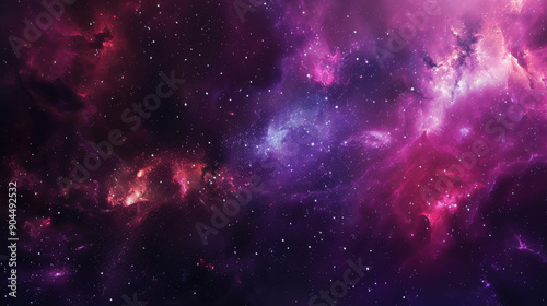 Dark purple and red galaxy with stars