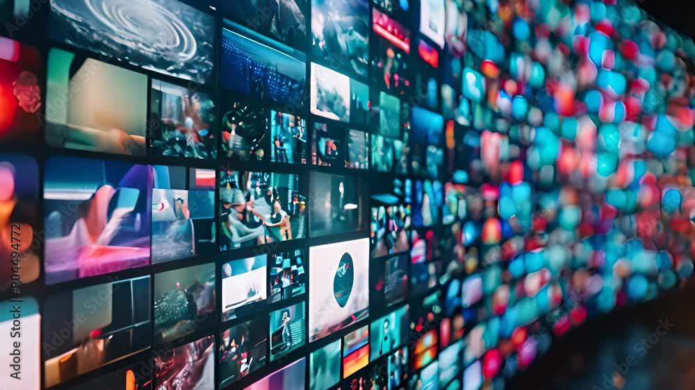 Multimedia screens recording translation broadcast video record tv television display media entertainment image network connection monitor streaming internet web modern high quality show CCTV footage
