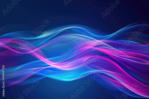Abstract background featuring wavy patterns of blue and pink hues