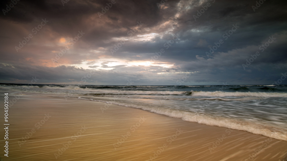 Natural landscape from the sea on a cloudy windy day. Natural landscape from the sea on a cloudy windy day.