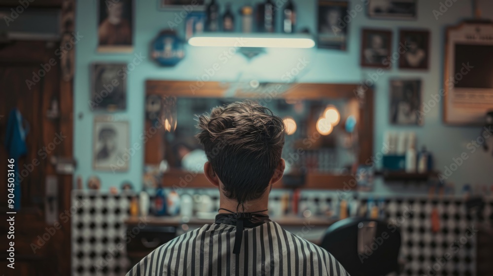 Barber salon background generative ai Barber salon background generative ai