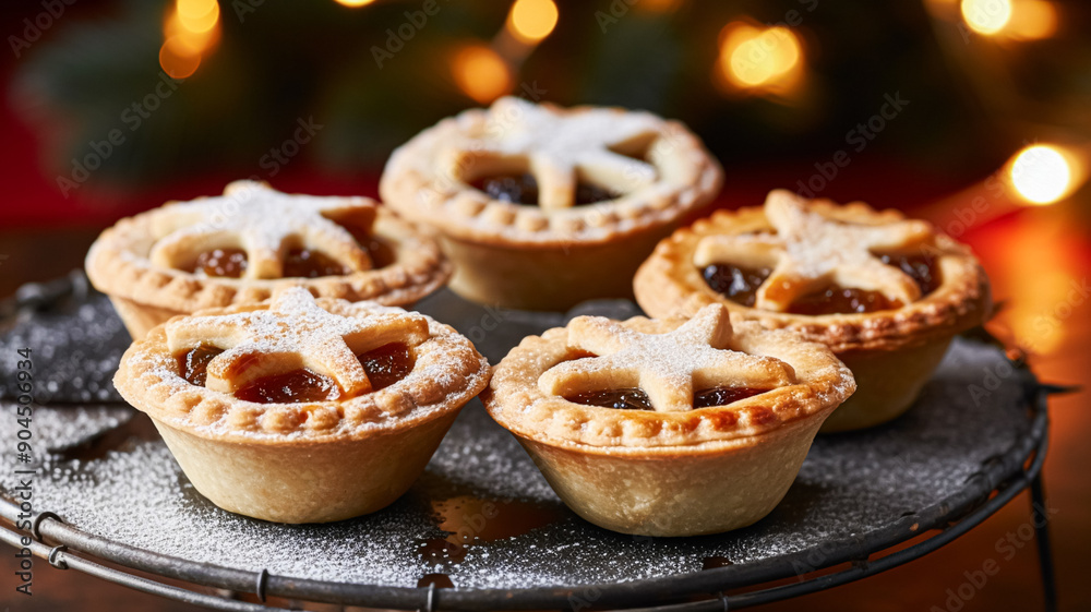 Traditional English mince pies for Christmas tea Traditional English mince pies for Christmas tea