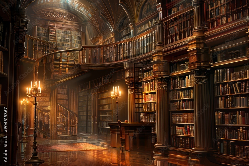 Cozy Reading Nook. Quiet library background concept Cozy Reading Nook. Quiet library background concept
