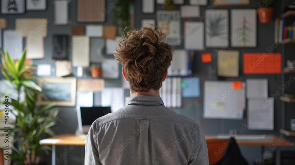 Designer office background generative ai