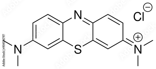 Methylenblau Chemie Strukturformel photo