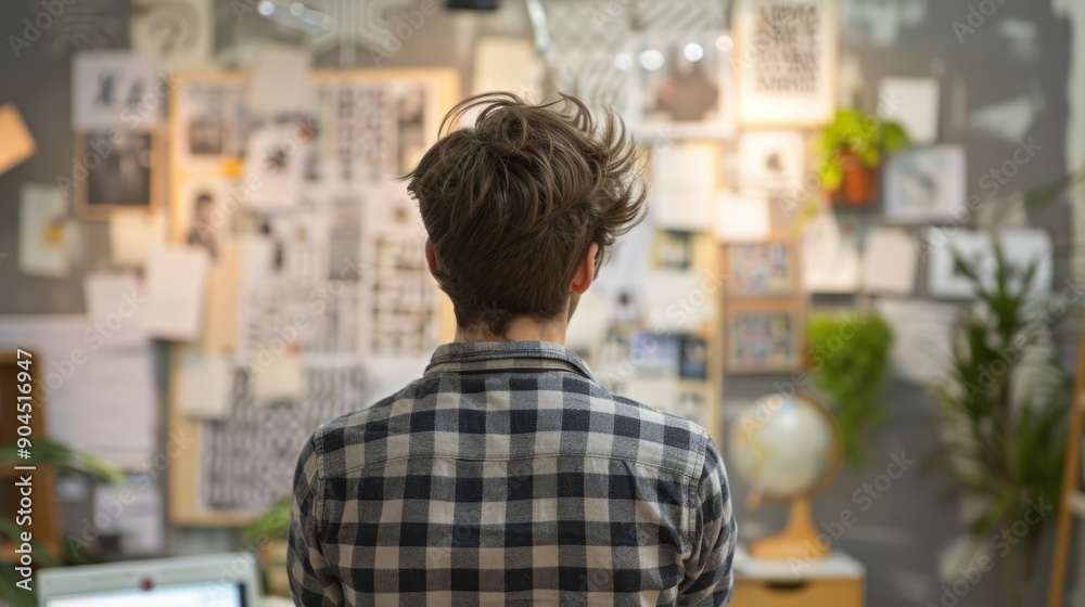 Designer office background generative ai Designer office background generative ai