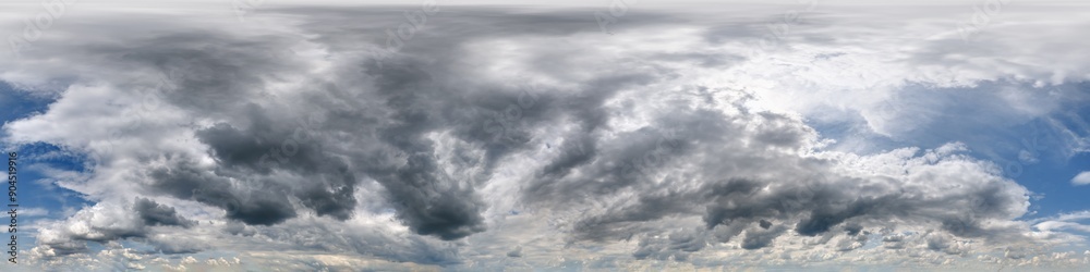 blue sky hdri 360 panorama with dark cloud before storm in seamless projection with zenith for use in 3d graphics as skydome or edit drone panoramas for sky replacement blue sky hdri 360 panorama with dark cloud before storm in seamless projection with zenith for use in 3d graphics as skydome or edit drone panoramas for sky replacement