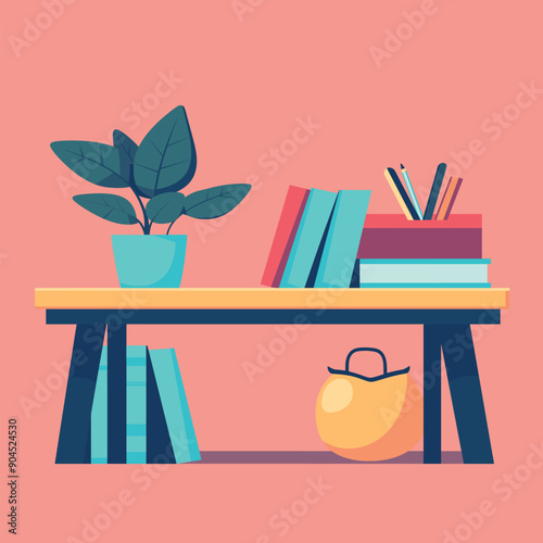 A book that has a plant on it