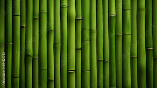 Fresh Green Bamboo Texture Close-Up Detail