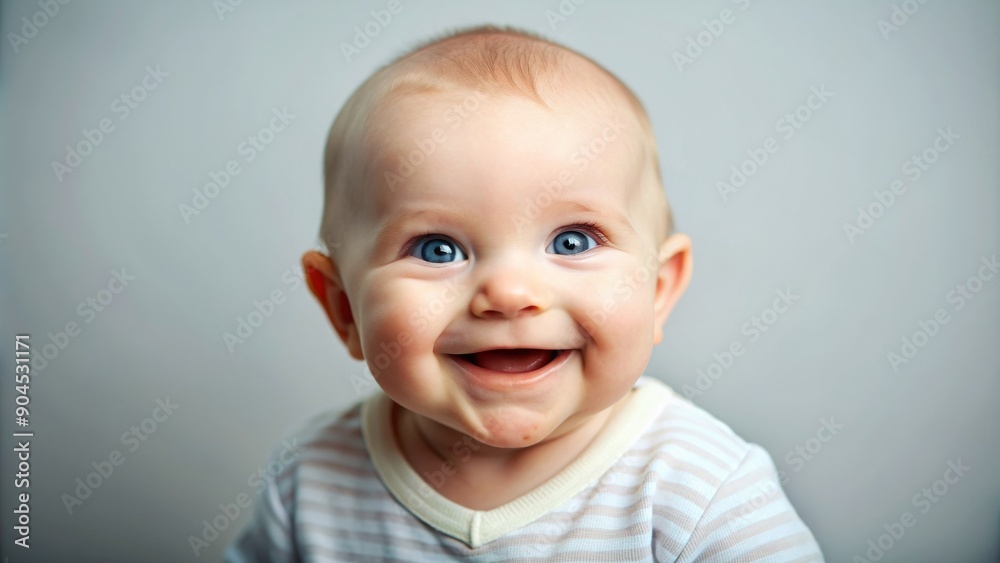 Happy cute baby smiling, looking directly at the camera, baby, cute, happy, portrait, infant, smiling, adorable, joy, innocence Happy cute baby smiling, looking directly at the camera, baby, cute, happy, portrait, infant, smiling, adorable, joy, innocence