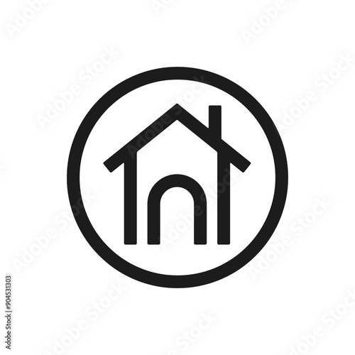 House Line icon for business website, apps, and many more. Home icon. House symbol illustration vector to be used in web applications. House flat pictogram isolated. Stay home.