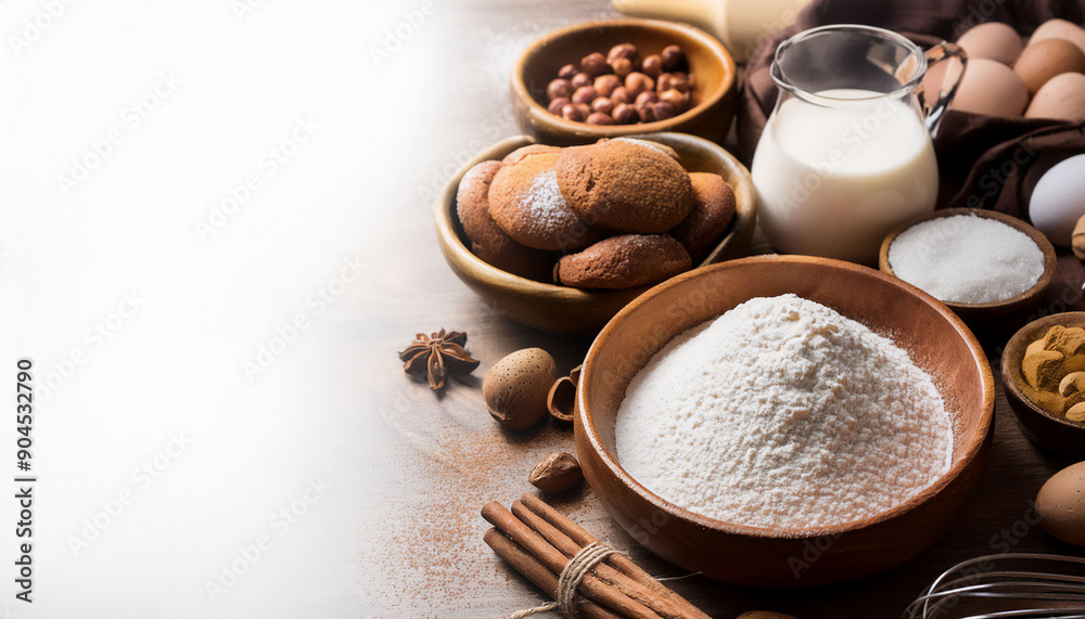 Bread, eggs, flour baking bakery, baked, fresh Bread, eggs, flour baking bakery, baked, fresh