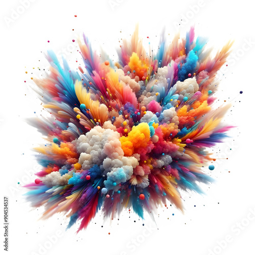 Obraz na płótnie explosion couleurs poudre