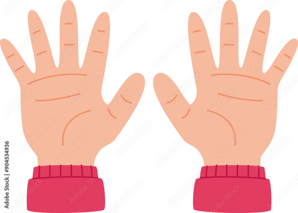 Hand Counting Ten Fingers Hand Counting Ten Fingers
