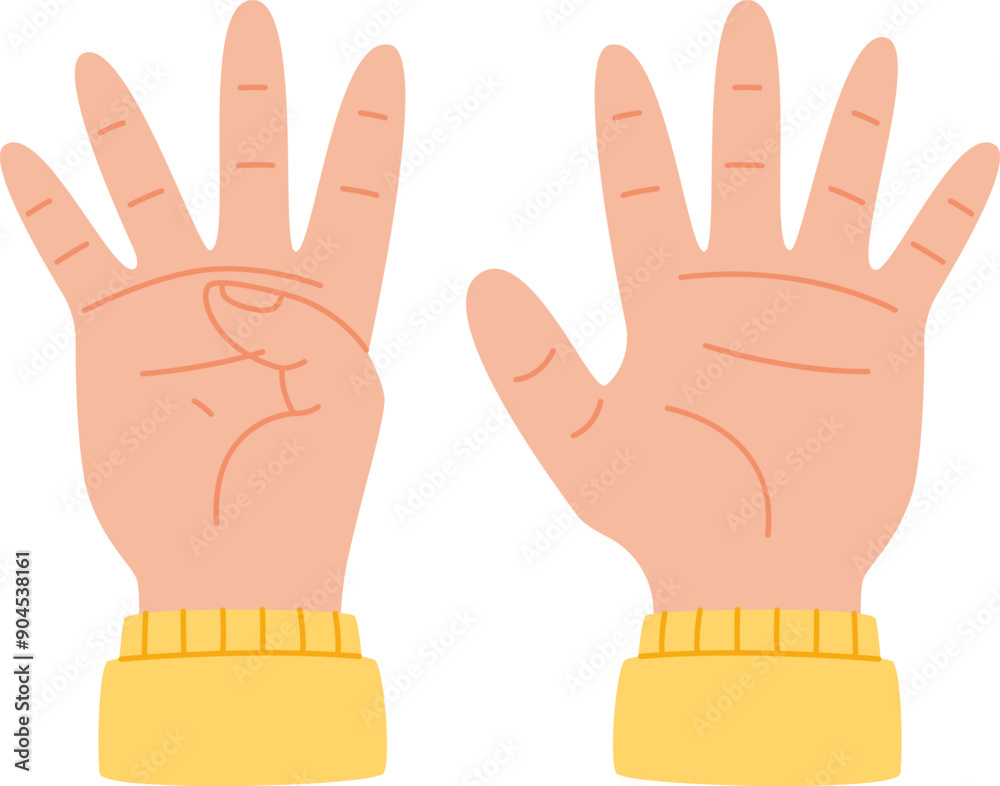 Fototapeta premium Hand Counting Nine Fingers