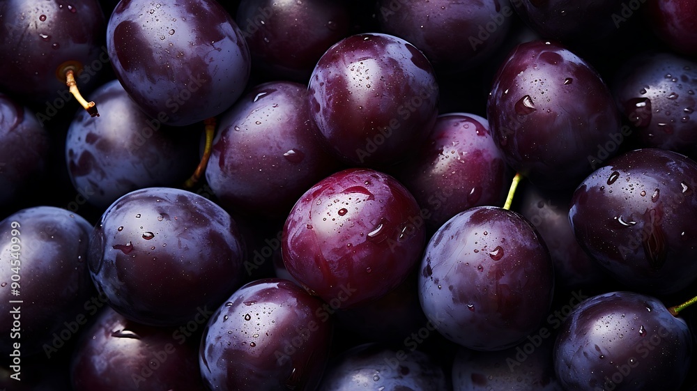 Fresh ripe Damson Plums as background Fresh ripe Damson Plums as background