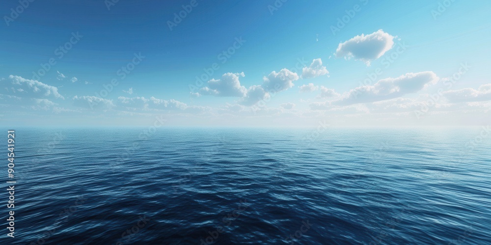 Fototapeta premium Serene Ocean Waves. Tranquil beach scenery concept