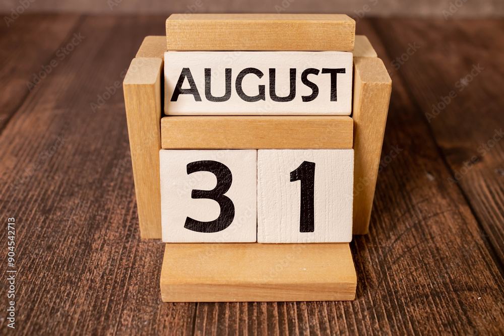August 31st. Image of august 31, calendar on yellow background with empty space for text. August 31st. Image of august 31, calendar on yellow background with empty space for text.