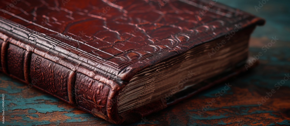 Maroon leather-bound book showcasing the tactile allure with luxurious texture and classic beauty. A visual invitation to experience its rich feel and elegance. 📚✨ Maroon leather-bound book showcasing the tactile allure with luxurious texture and classic beauty. A visual invitation to experience its rich feel and elegance. 📚✨