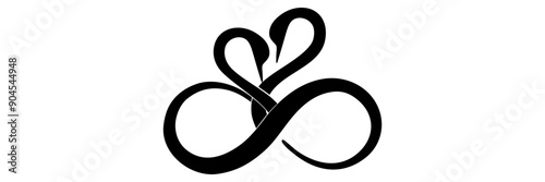 line art infinity love silhouette illustration  background for a infinity day