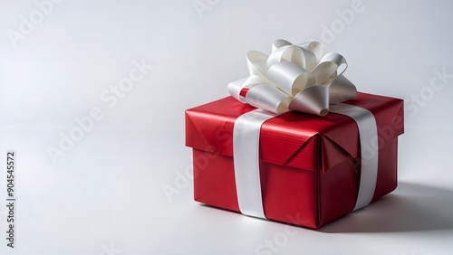 red gift box with bow