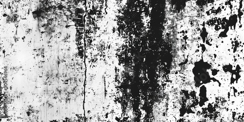 Wallpaper Mural A black and white photograph of a dirty wall with cracks and marks Torontodigital.ca