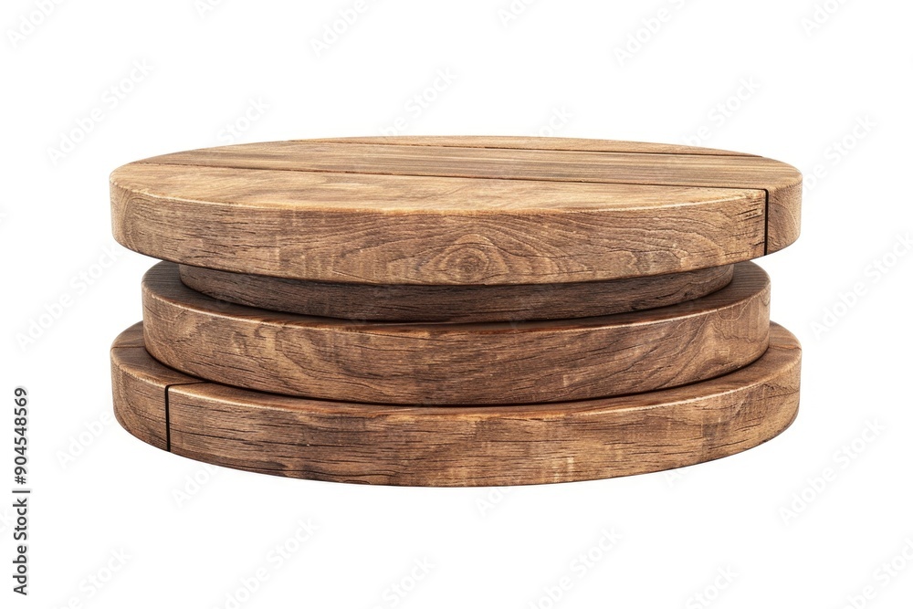 A set of wooden coasters stacked on top of each other