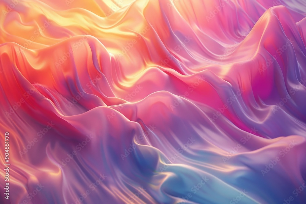 Abstract artwork featuring soft pink and blue waves Abstract artwork featuring soft pink and blue waves