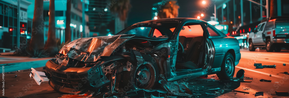 car crash. accident on the road. banner with copy space. car crash. accident on the road. banner with copy space.