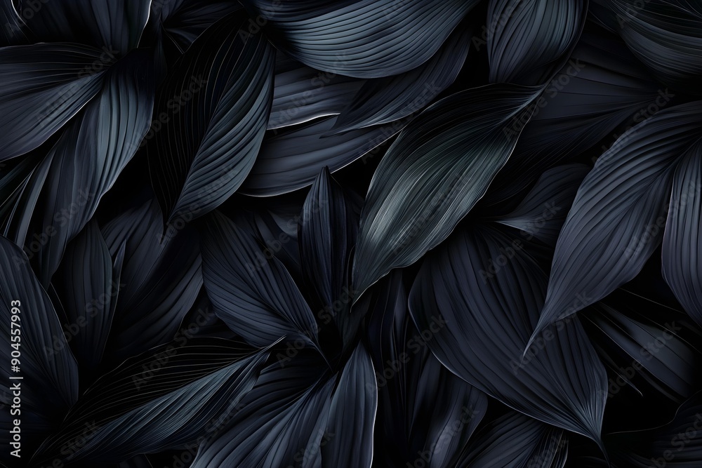 Textures of abstract black leaves for tropical leaf background. Flat lay, dark nature concept, tropical leaf Textures of abstract black leaves for tropical leaf background. Flat lay, dark nature concept, tropical leaf
