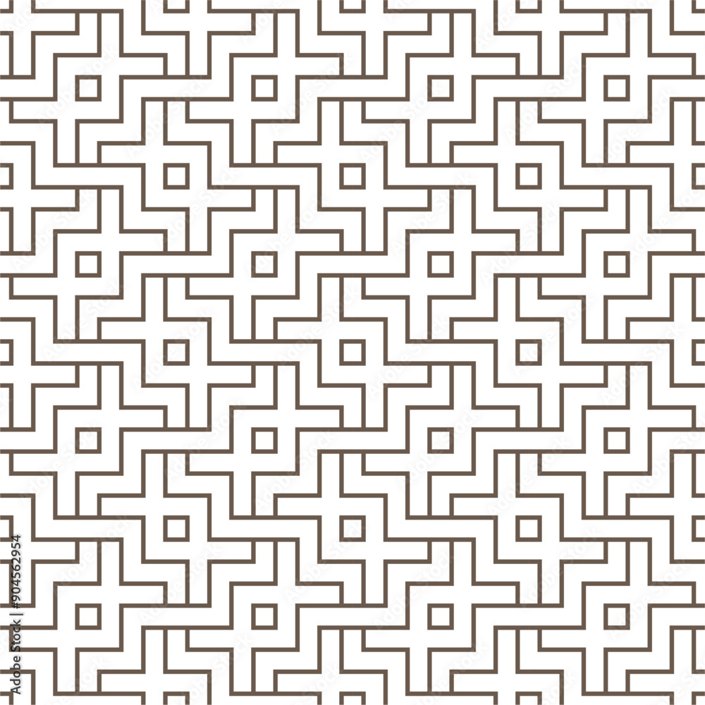Seamless geometric abstract pattern with a modern style