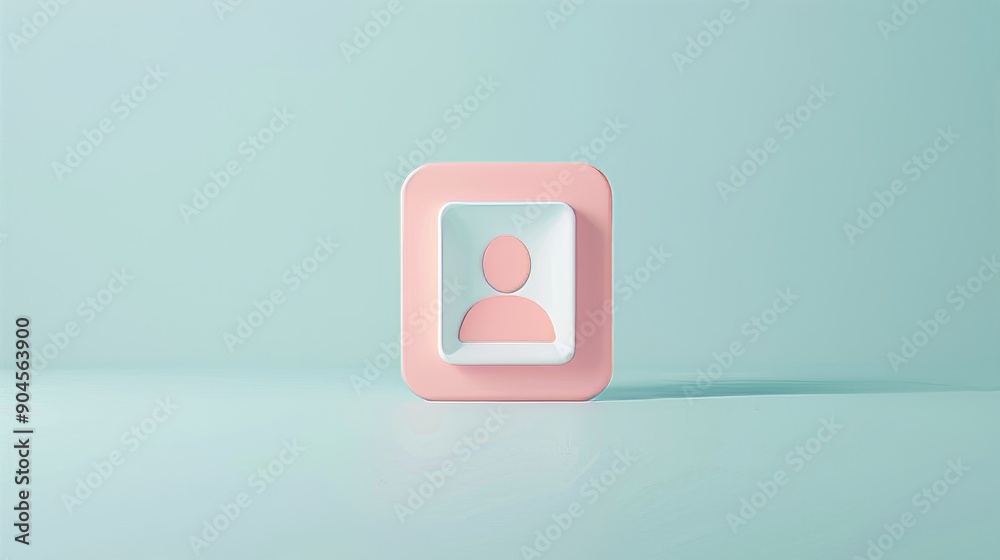 CapCut app 3d icon on a pale blue background CapCut app 3d icon on a pale blue background
