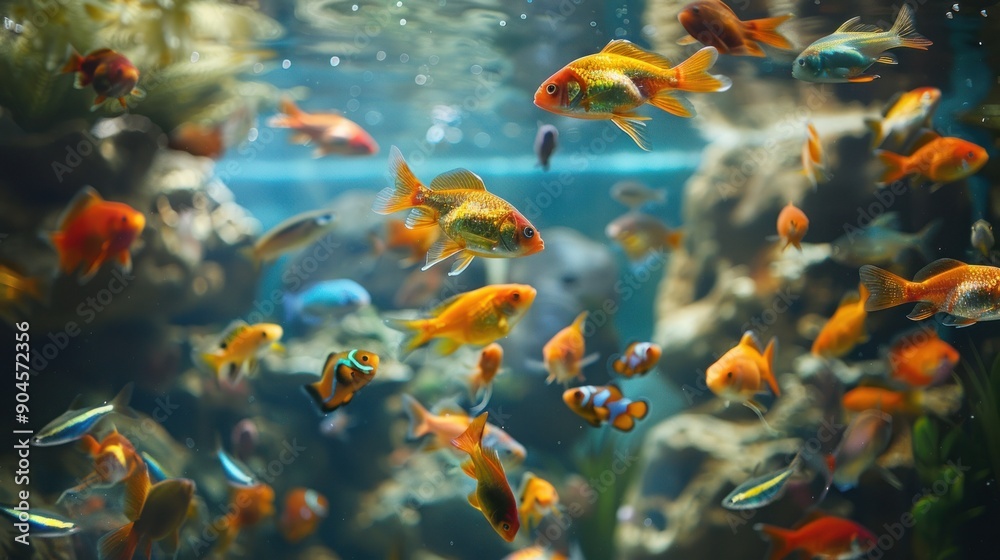 Vibrant Fish in an Aquarium Vibrant Fish in an Aquarium
