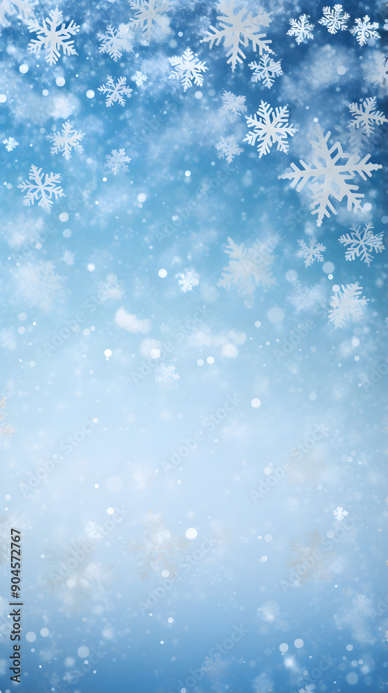 Digital blue snowflake geometric abstract graphic poster background Digital blue snowflake geometric abstract graphic poster background