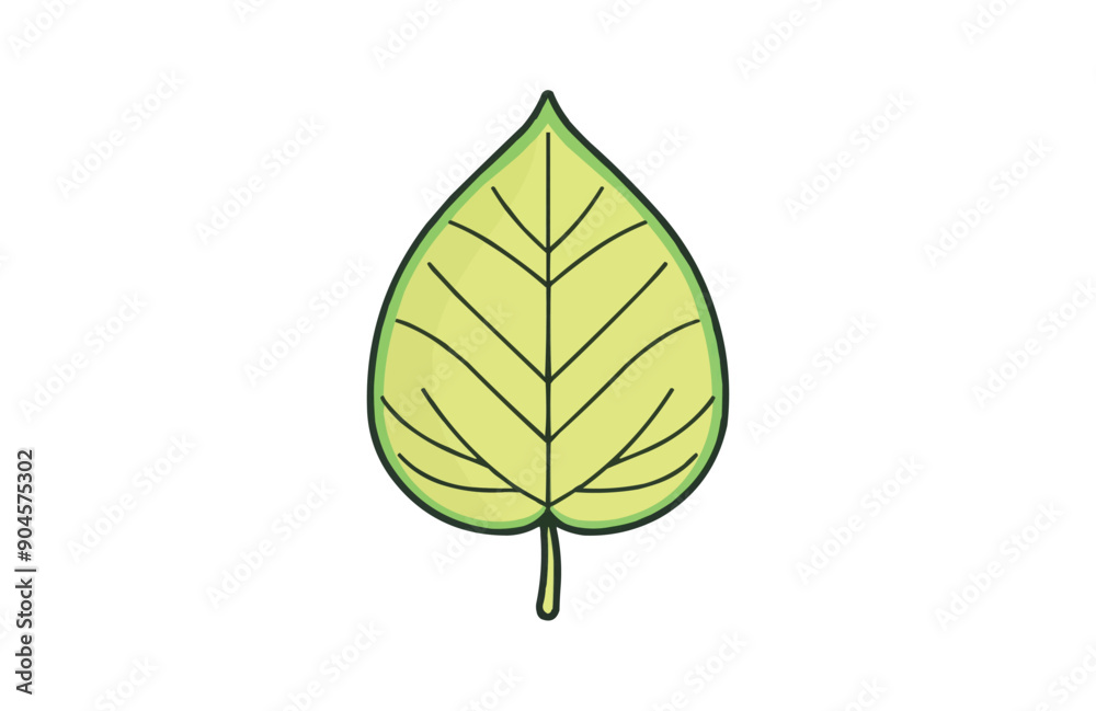 Fototapeta premium Leaf icon isolated on white background. Beautiful color leaf icon.