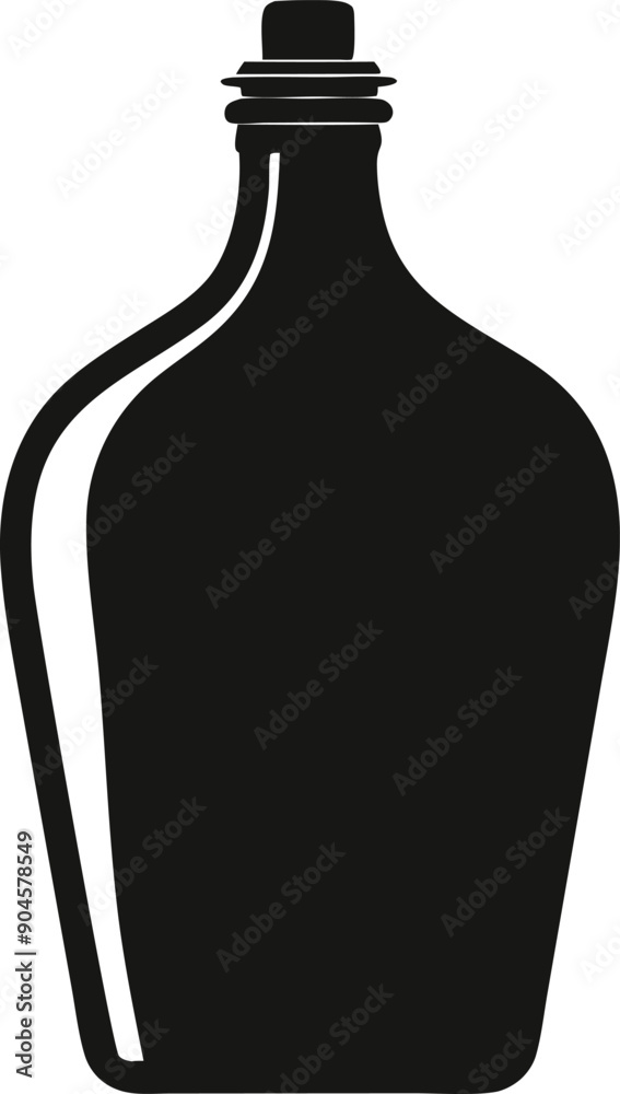 Vector illustration design of a bottle silhouette Vector illustration design of a bottle silhouette