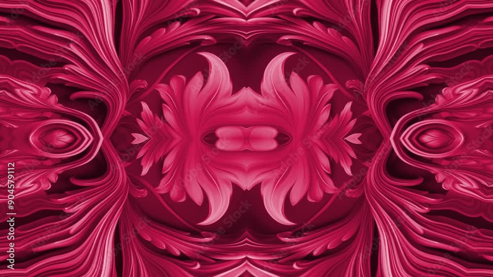 abstract red color kaleidoscope background