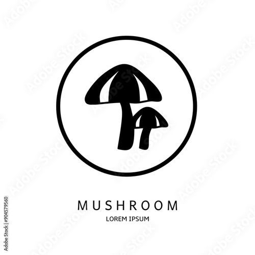 Logo vector design for business. Mushroom logos.