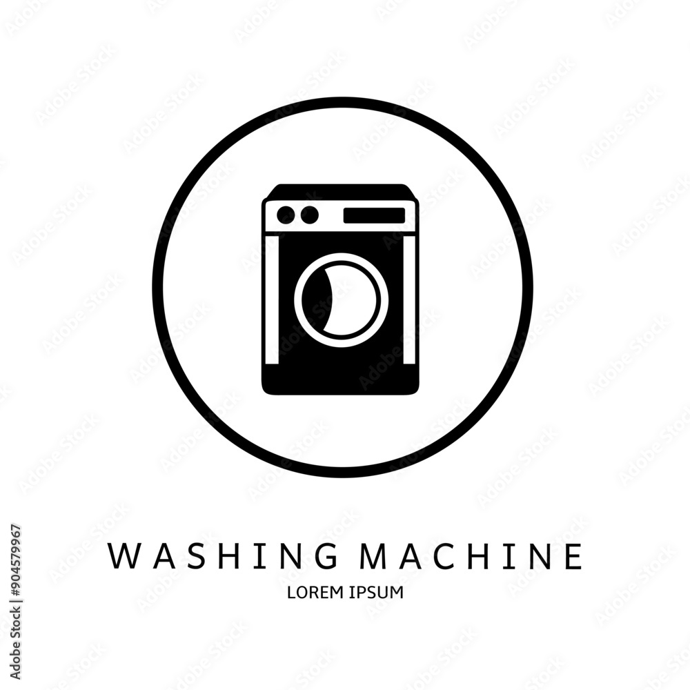 Logo vector design for business. Washing machine logos. Logo vector design for business. Washing machine logos.