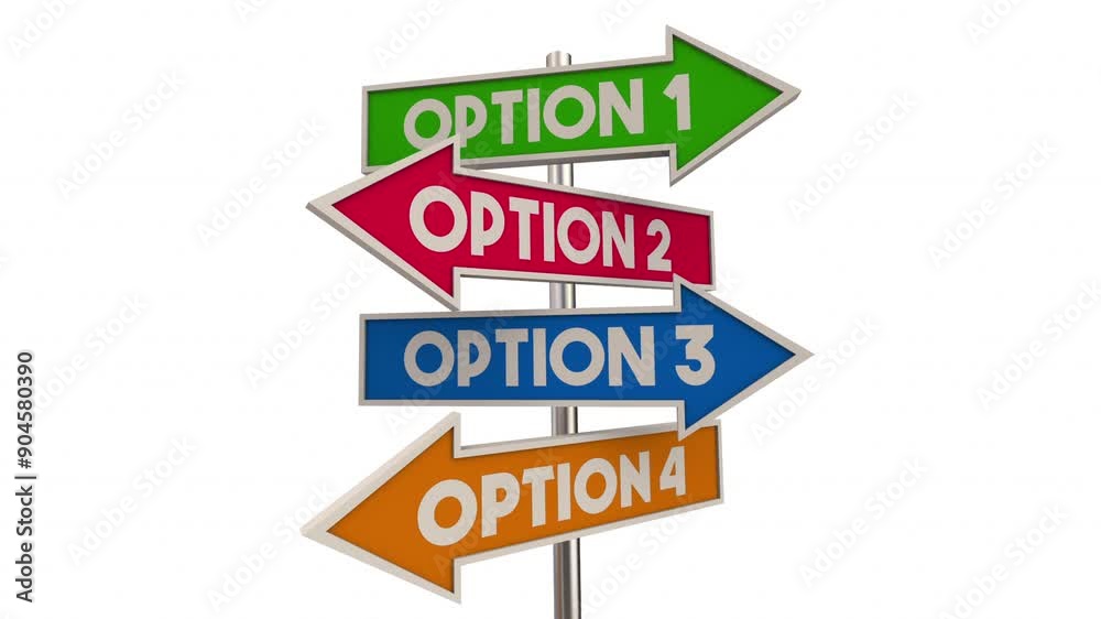 Options Arrow Signs Choose Best Way Path Pointing Direction Help You Decide 3d Animation Options Arrow Signs Choose Best Way Path Pointing Direction Help You Decide 3d Animation