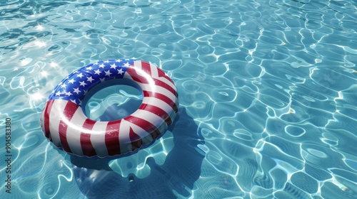 American Flag Pool Float