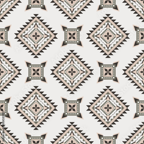 abstract tribal stripes with Aztec geometric and ethnic designs on Earth Tone for textile design, clothing, accessories, and decorative paper